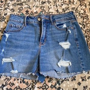 high waisted jean shorts